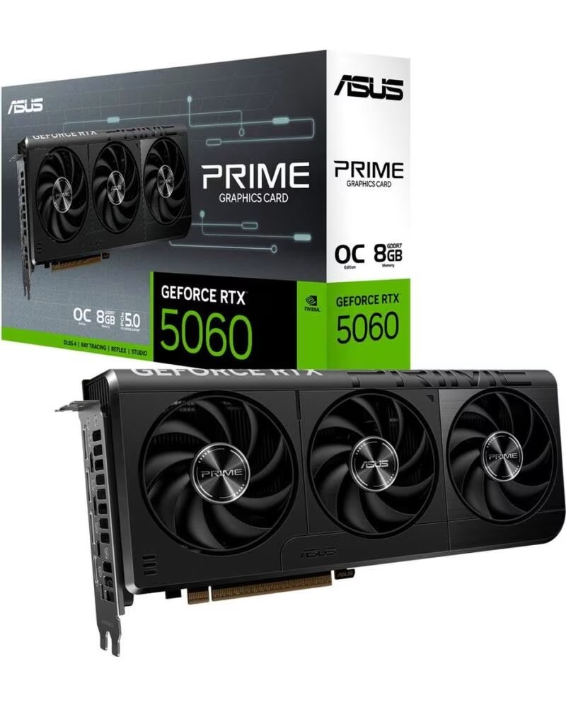 ASUS Tarjeta Grafica Prime GeForce RTX 5060 OC Edition- 8GB GDDR7