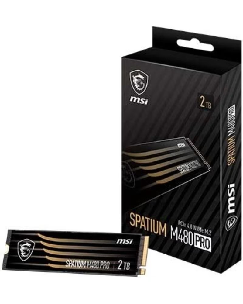 MSI Disco duro interno solido ssd spatium m480 m2 nvme 2tb pcie4
