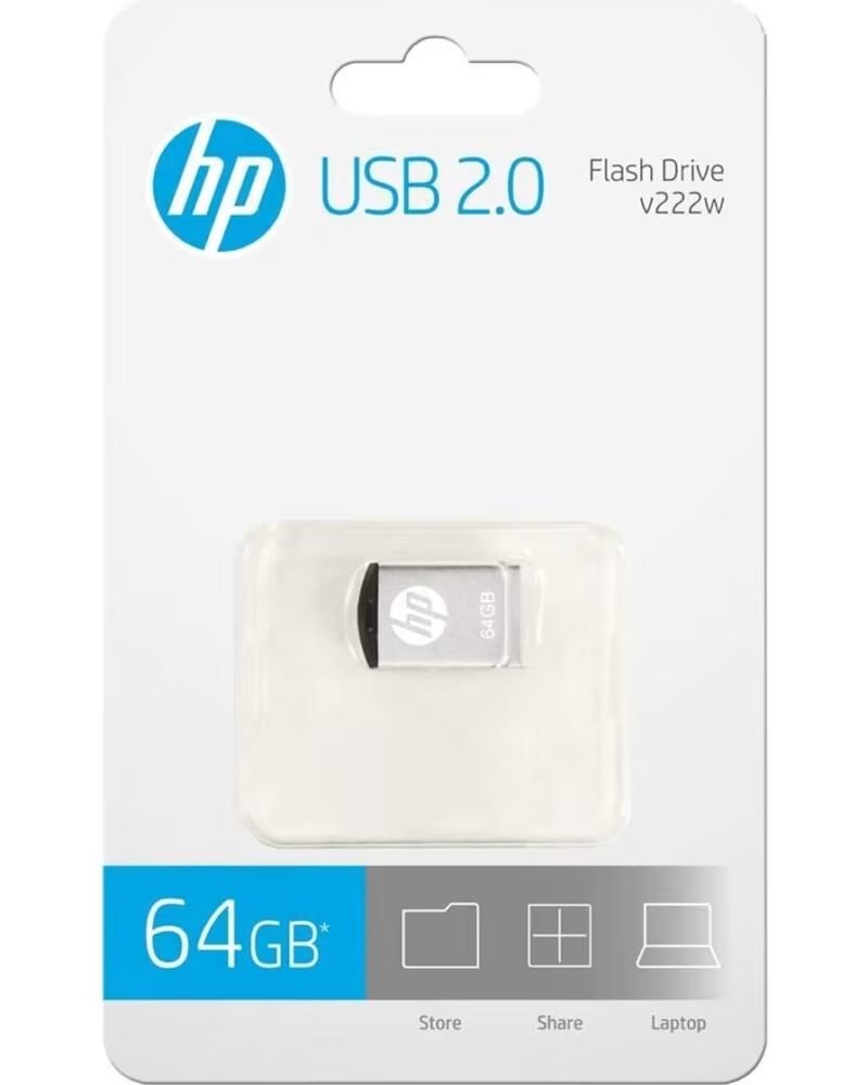 HP Memoria usb 2 0 v222w 64gb plata