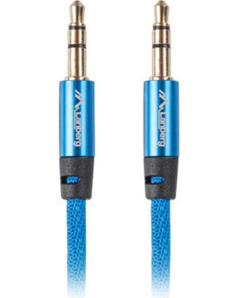 LANBERG Cable minijack 3 5mm m - m 3 pin 3m premium azul
