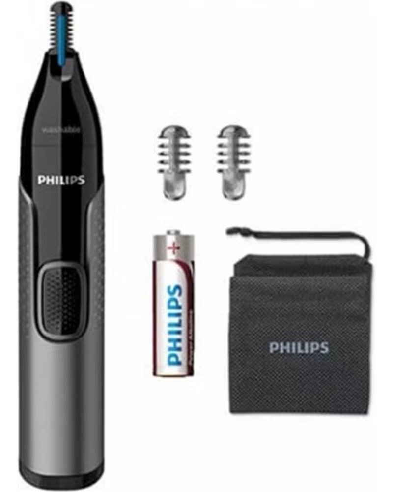 PHILIPS Cortapelos naricero nt3650 - 16 negro 2peines - cuchilla lavable - ducha - recortador - pila aa