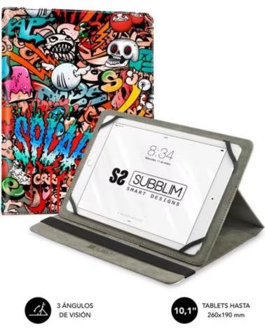 SUBBLIM Funda trendy case para tablet 10 1 pulgadas graffiti