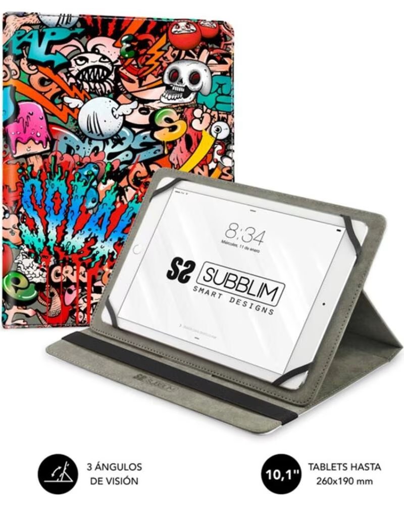 SUBBLIM Funda trendy case para tablet 10 1 pulgadas graffiti
