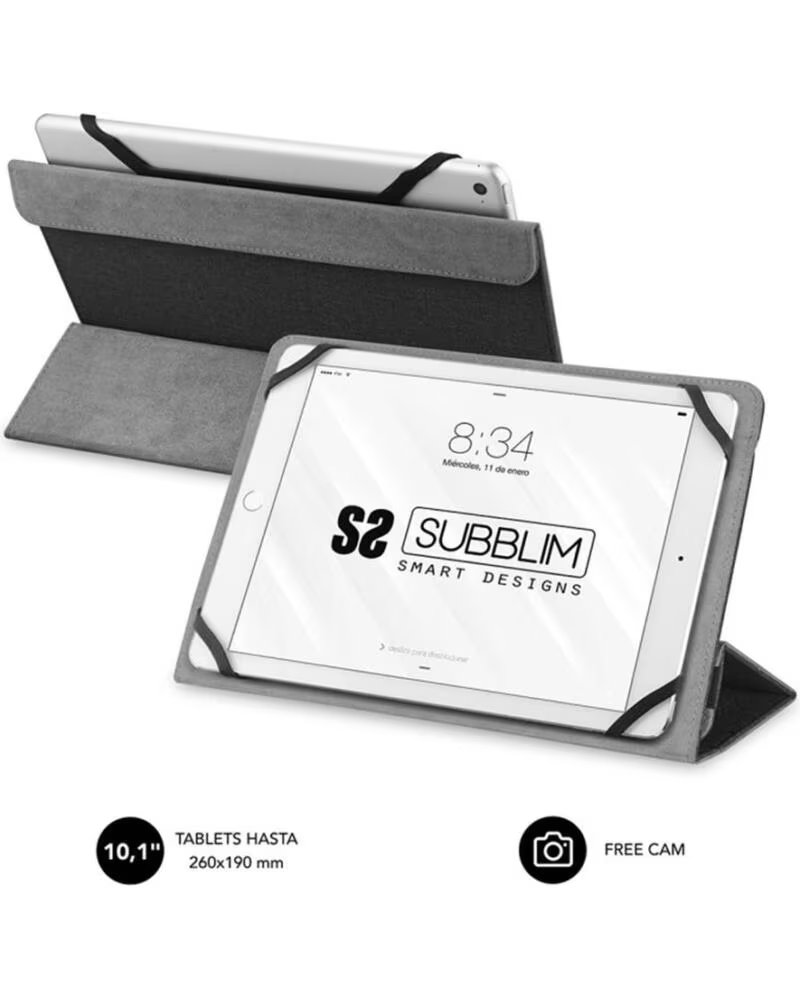 SUBBLIM Funda freecam case para tablet 10 1 pulgadas negro