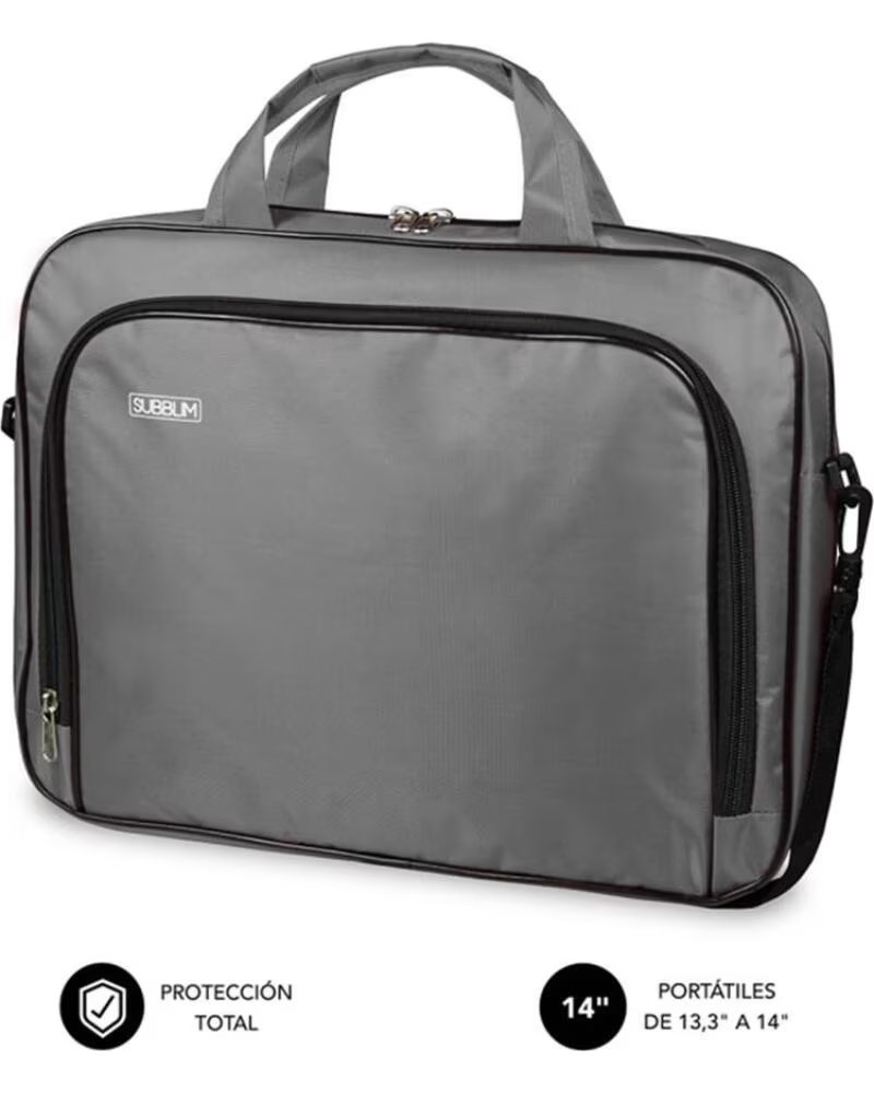 SUBBLIM Maletin Oxford para Portatiles hasta 14- Gris