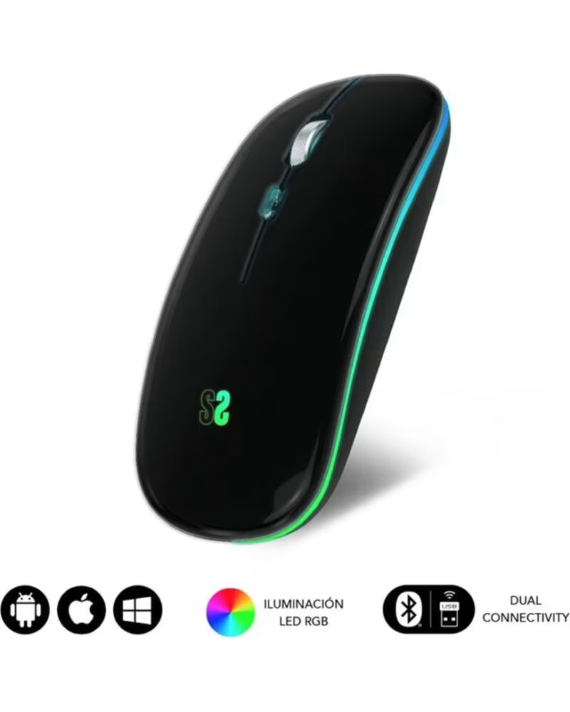 SUBBLIM Raton inalambrico submo - ldflat1 negro
