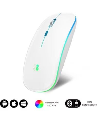 SUBBLIM Raton inalambrico submo - ldflat2 blanco
