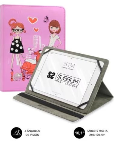 SUBBLIM Funda trendy case para tablet 10 1 pulgadas fashion girls
