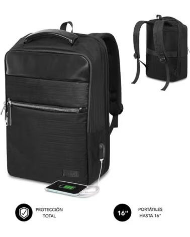 SUBBLIM Mochila business v2 ap para portatil 16 pulgadas negro