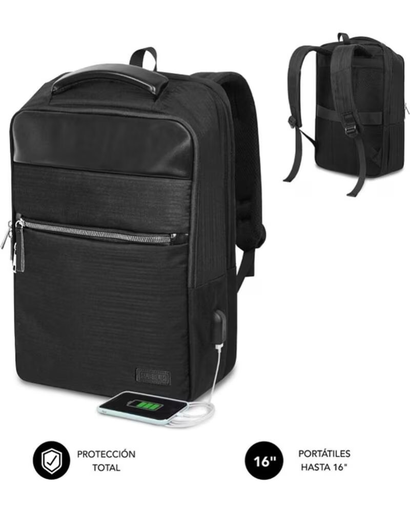 SUBBLIM Mochila business v2 ap para portatil 16 pulgadas negro