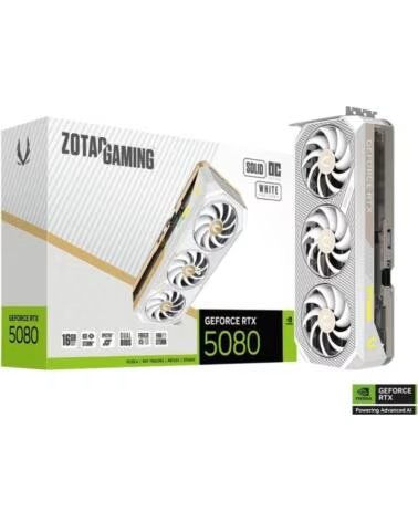 ZOTAC Tarjeta grafica gaming 5080 solid core oc white 16gb gddr7