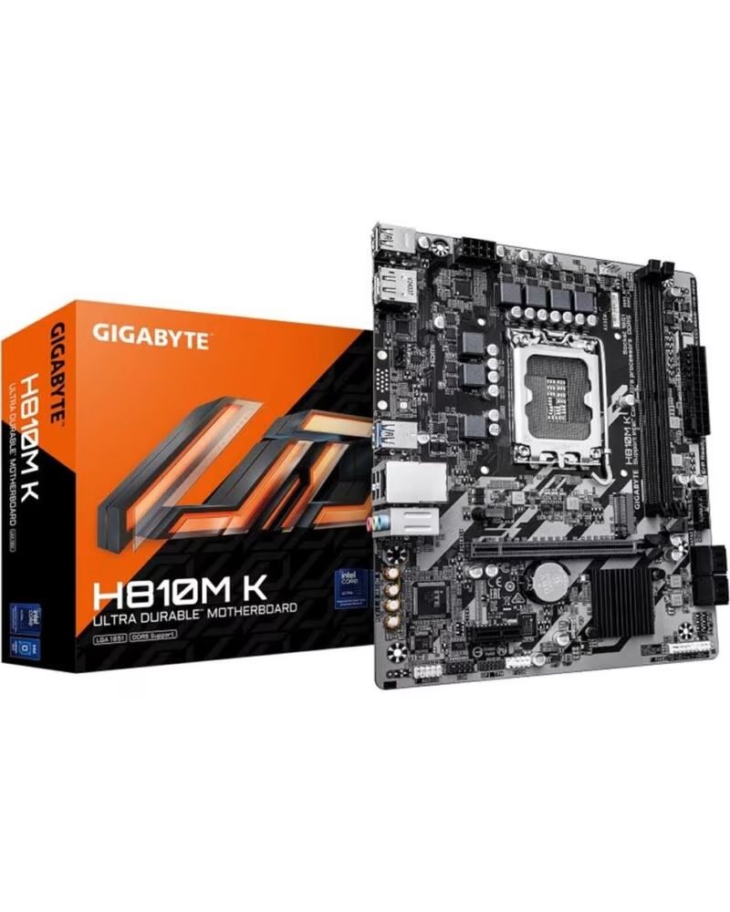 GIGABYTE Placa Base H810M K Socket 1851- DDR5- PCIe 4 0- Micro ATX