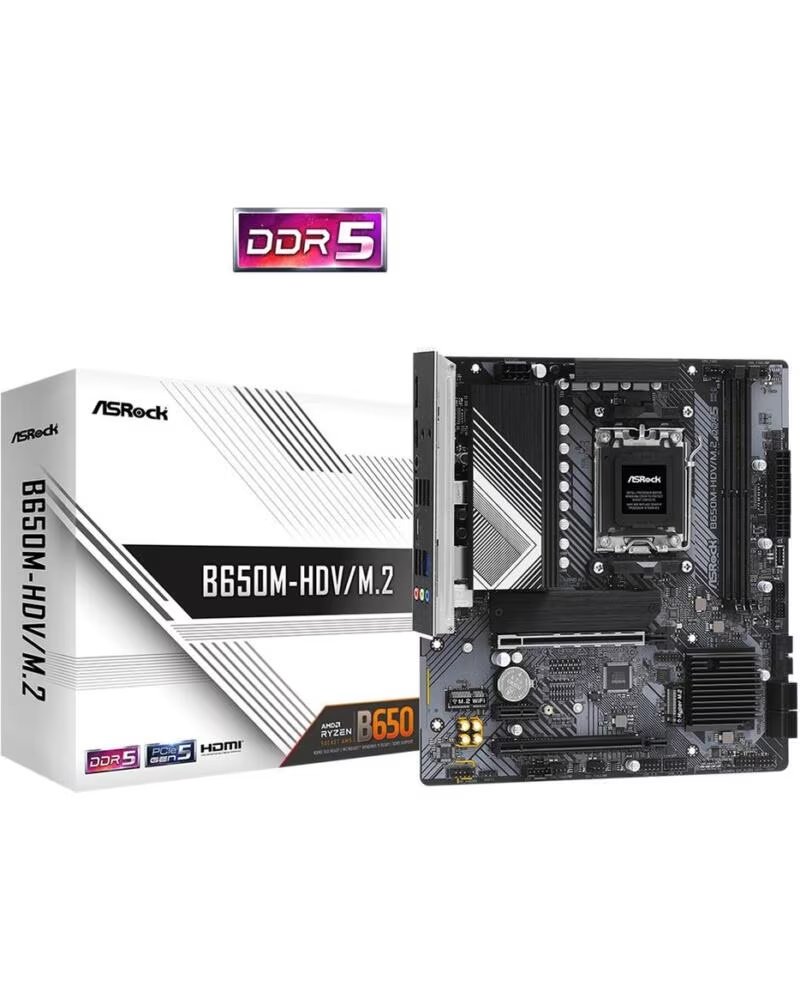 ASROCK Placa base b650m - hdv - m 2 am5 matx - 2x ddr5