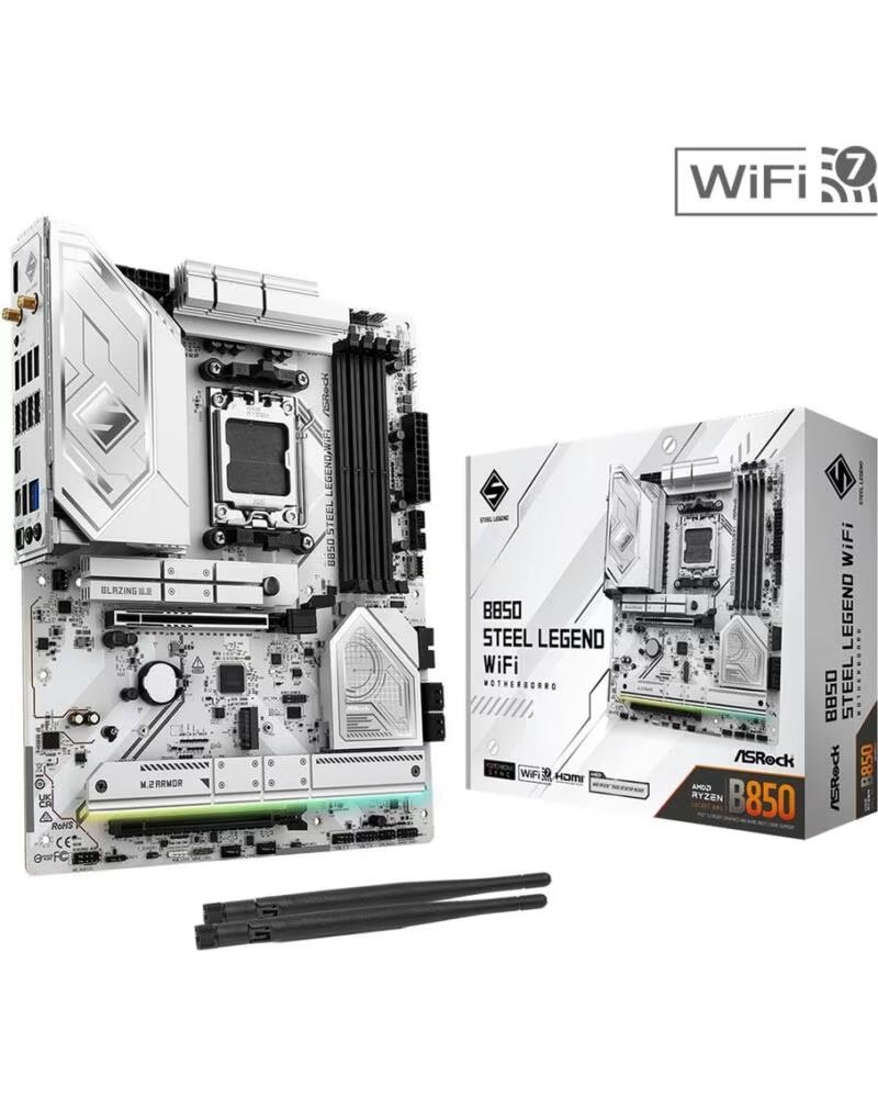 ASROCK Placa base b850 steel legend wifi am5 atx - 4x ddr5