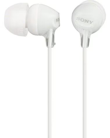 SONY Auriculares Intrauditivos MDREX15LPW- Jack 3 5- Blancos