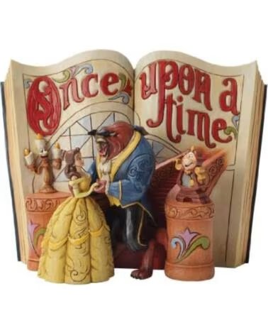 ENESCO Figura disney la bella y la bestia libro la bella y bestia