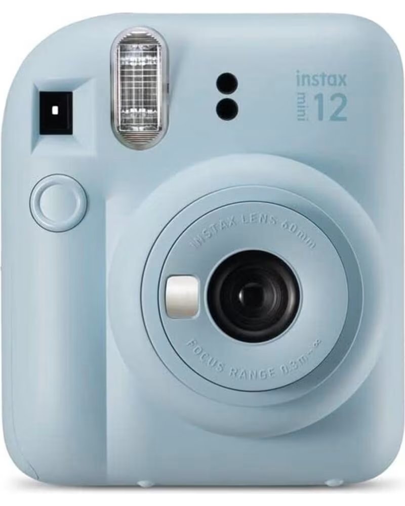 FUJIFILM Camara mini instax 12 flash - autoexposicion - azul pastel