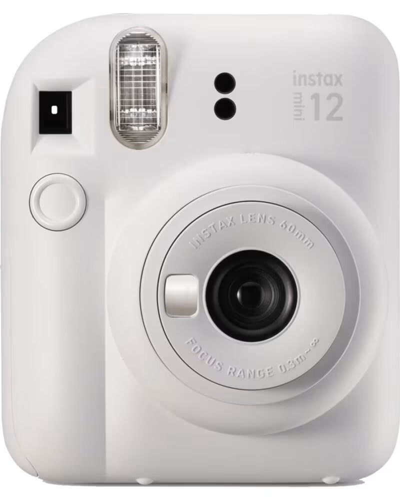 FUJIFILM Camara mini instax 12 flash - autoexposicion - blanco arcilla