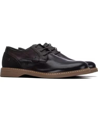 CARMELA SAPATOS DE PELE CASTANHOS COM ATACADORES MODELO 164196 MARRON