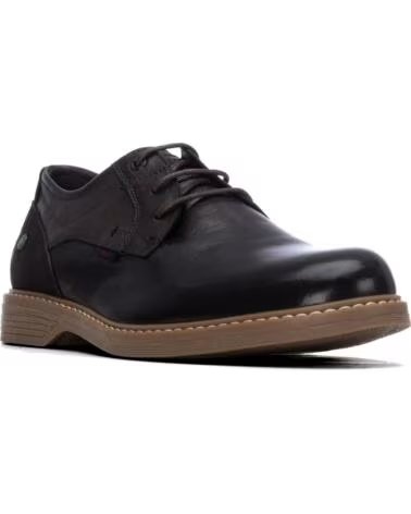 CARMELA SAPATOS DE PELE CASTANHOS COM ATACADORES MODELO 164196 MARRON