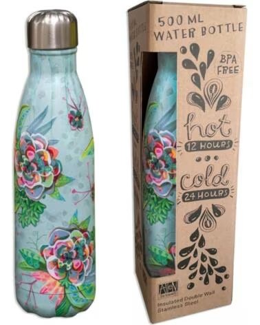 ENESCO GARRAFA TÉRMICA COM DESIGN FLORAL