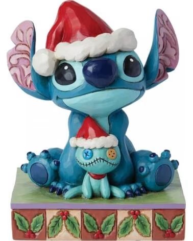 ENESCO FIGURA DISNEY SANTA STITCH COM SCRUMP