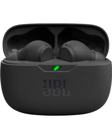 JBL Auriculares Bluetooth Wave Beam con estuche de carga- Autonomia 8h- Negros
