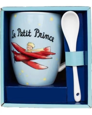 ENESCO Taza con cuchara el principito en su avion