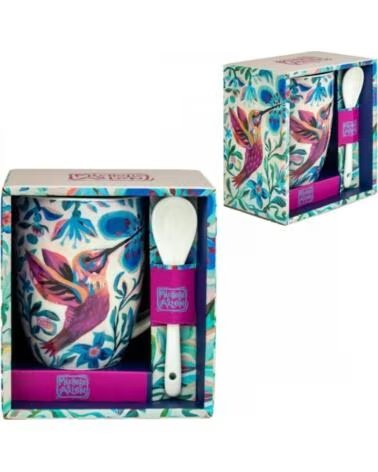 ENESCO Taza con cuchara colibri