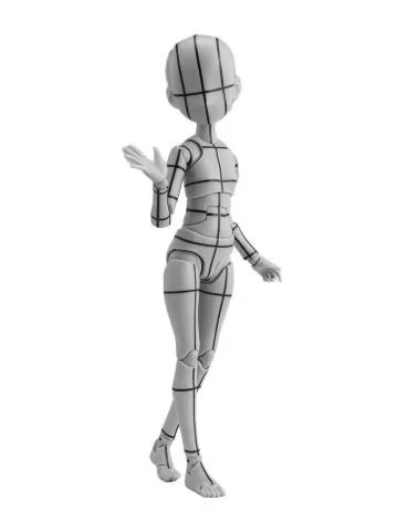 TAMASHII NATIONS FIGURA BODY-CHAN KEN SUGIMORI EDITION WIREFRAME GRAY COLOR VER