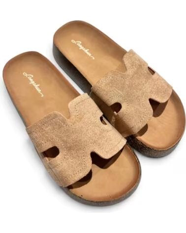 TIMBOS DAMEN PLATEAU CLOG 133445 BEIGE