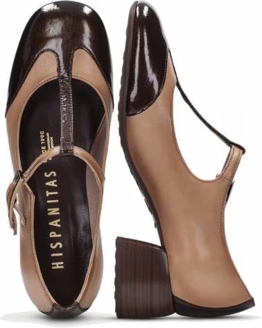 HISPANITAS SAPATOS DE SALTO PARA MULHER BHI265094 VERNIZ ESPRESSO ESPRESSOC005