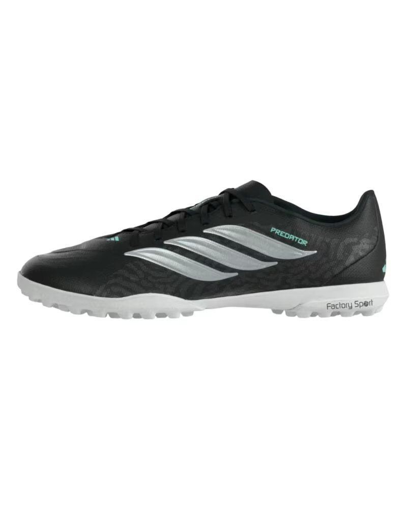 ADIDAS PREDATOR CLUB TF HOMME NOIR-ARGENT VERT D´EAU 44 2-3 NEGRO-PLATA