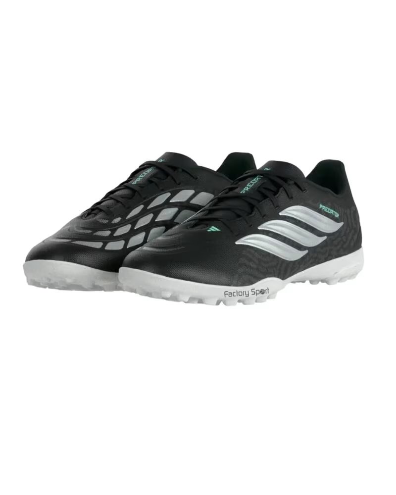 ADIDAS PREDATOR CLUB TF MEN BLACK-SILVER WATER GREEN 44 2-3 NEGRO-PLATA