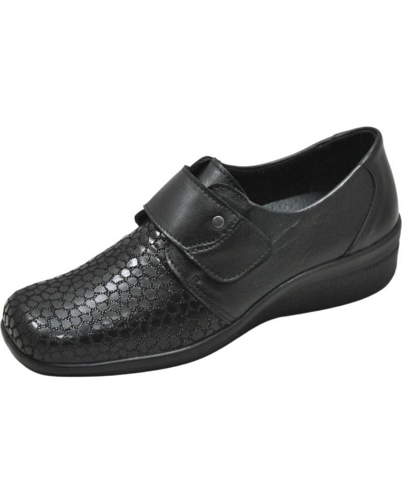 Zapatos de Mujer LUMEL - ZAPATO CON CIERRE DE VELCRO PALA ELASTICA PLANTIL BLACK FEDON 2738