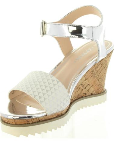Sandalias de Mujer URBAN 398786-B6600 WHITE-SILVER