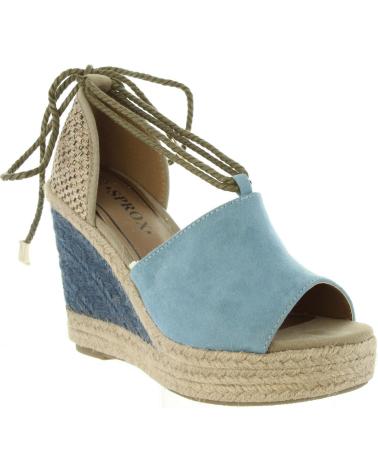 Zapatos de cuña de Mujer URBAN 393443-B6600 GREY BLUE-TAUPE