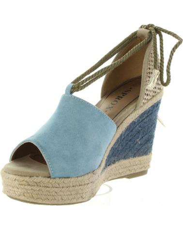 Zapatos de cuña de Mujer URBAN 393443-B6600 GREY BLUE-TAUPE