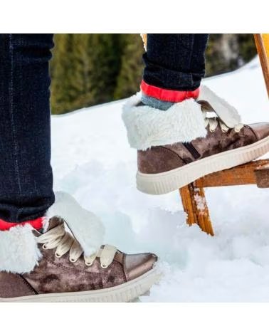 GEOX SNEAKERS CON CREMALLERA DK BEIGE