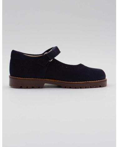 PIRUFIN BLUE SUEDE VELCRO MARY JANES AZUL