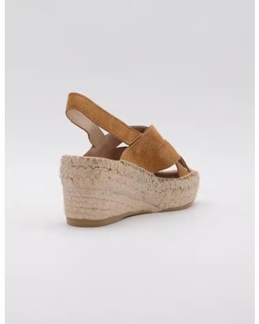 JUNCAL AGUIRRE SANDALI ZEPPA ESPADRILLAS CINGHIE INCROCIATE SCAMOSCIATO MARRONE MARRON