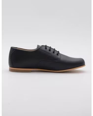 ZAPATOS DE CORDONES PIRUFIN DE COMUNIÓN EN PIEL AZUL AZUL