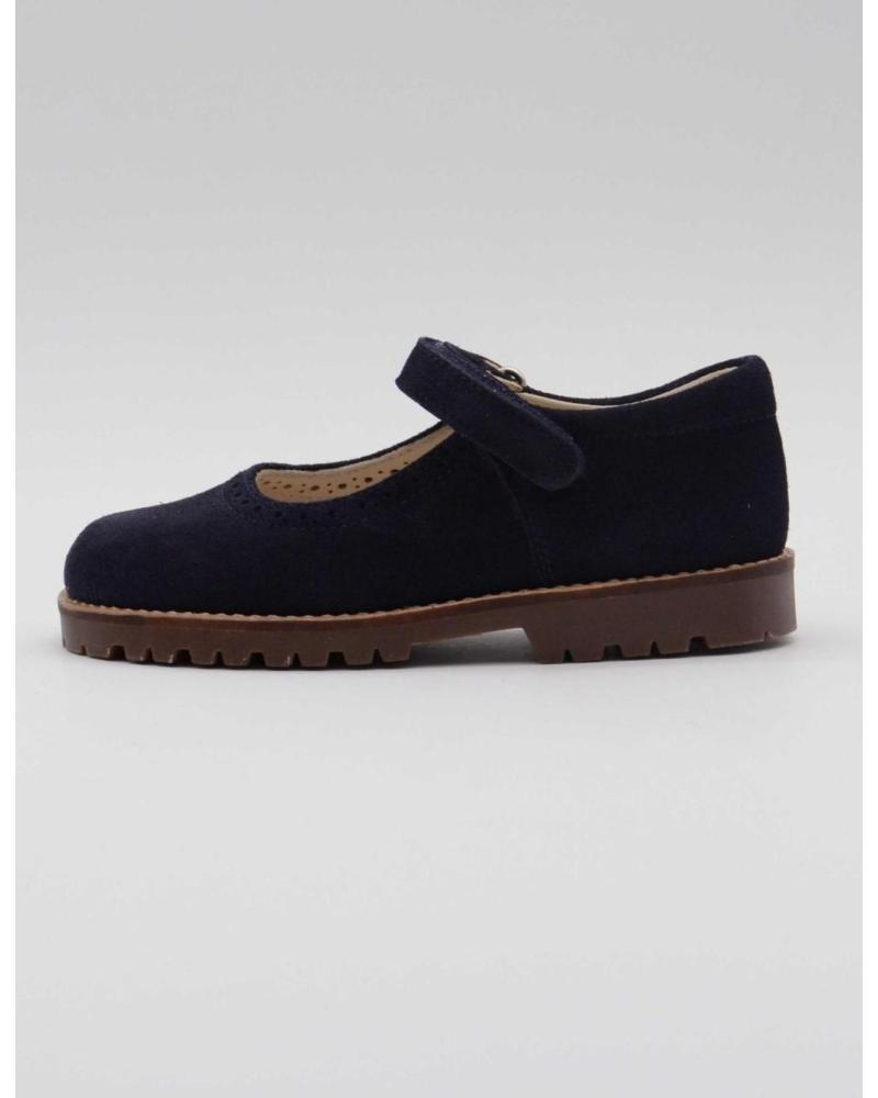 PIRUFIN BLUE SUEDE VELCRO MARY JANES AZUL