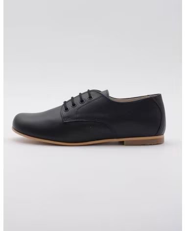 ZAPATOS DE CORDONES PIRUFIN DE COMUNIÓN EN PIEL AZUL AZUL