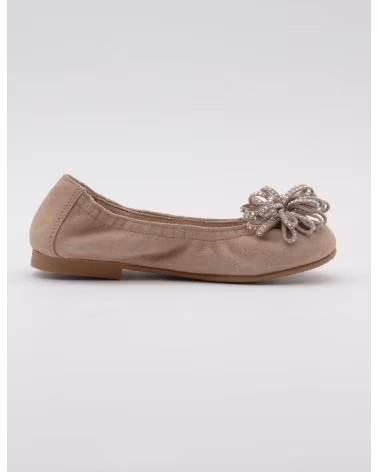 SAPATILHAS RUTH MONA BRILHANTES DE CAMURÇA BEGE BEIGE