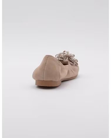 SAPATILHAS RUTH MONA BRILHANTES DE CAMURÇA BEGE BEIGE