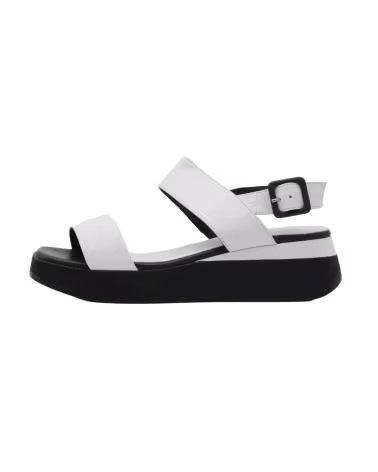 SANDALIA LA PINTA PLATAFORMA BICOLOR BLANCO Y NEGRO BLANCO
