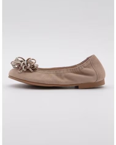 SAPATILHAS RUTH MONA BRILHANTES DE CAMURÇA BEGE BEIGE