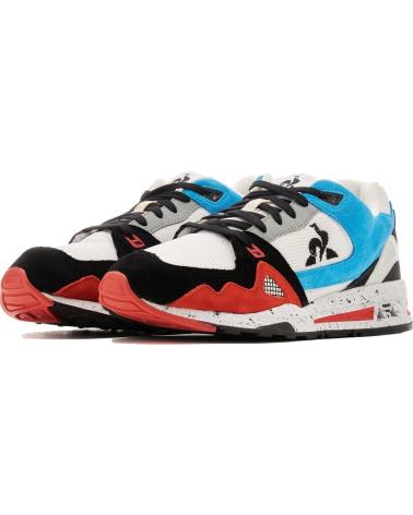 LE COQ SPORTIF R1100 WEISSE MEHRFARBIGE HERREN-SNEAKER BLANCO