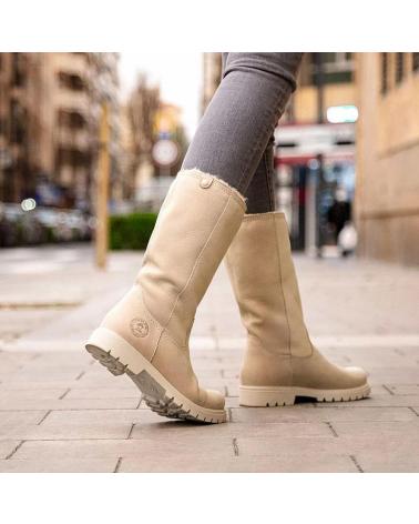 PANAMA JACK BOTAS MUJER MODELO BAMBINA B129 COLOR BEIS CRUDO